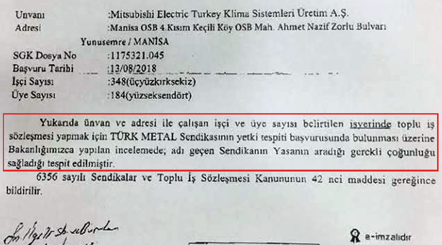 MITSUBISHI ELECTRIC EMEKÇİLERİ DE TÜRK METAL DEDİ!